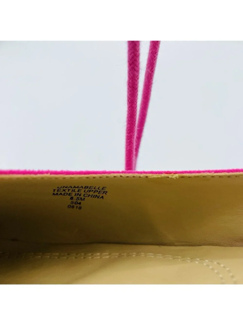 Unisa Shoes Womens Size 8.5 M Pink Faux Suede Stilleto High Heels Lace Up Pumps - Picture 10 of 11
